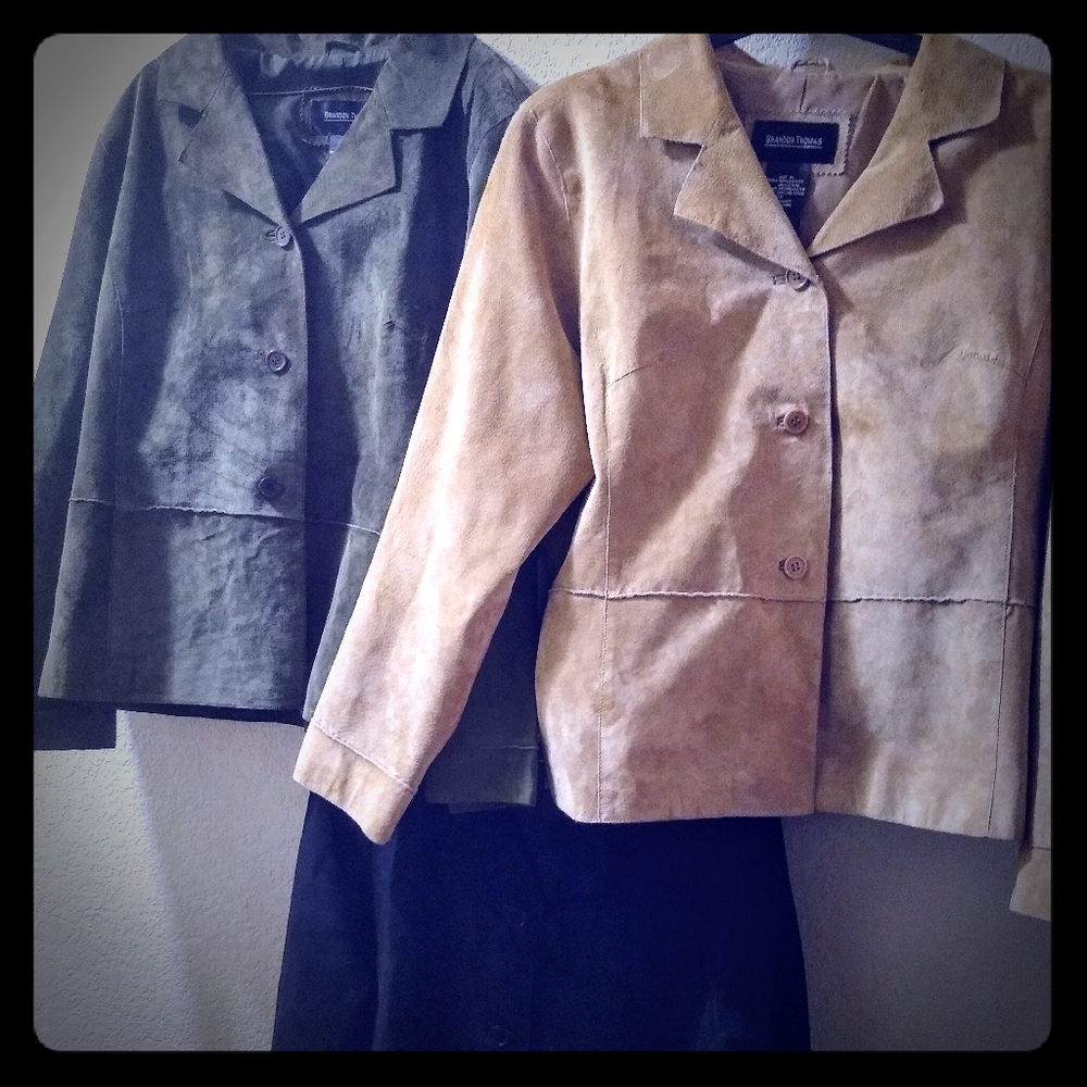 3 Brandon Thomas Suede Blazers